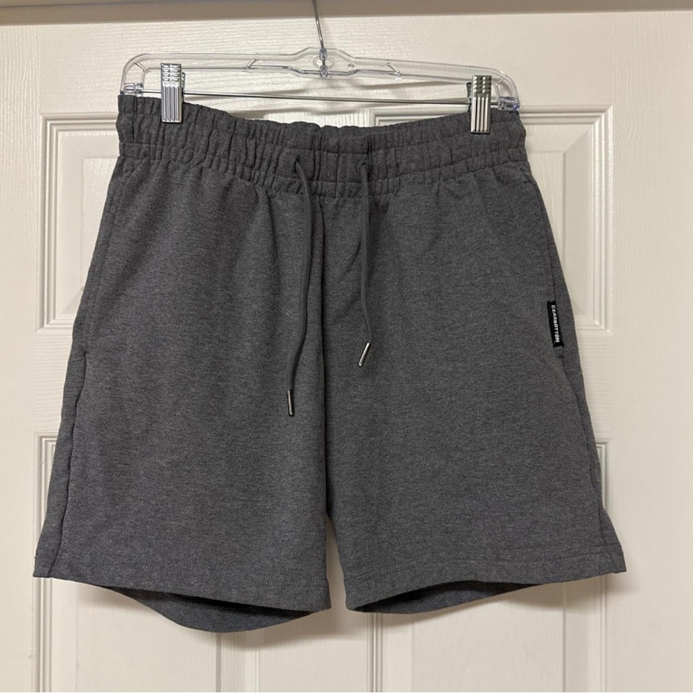 Grey and black shorts